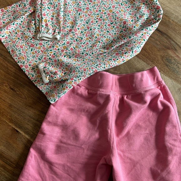 2 piece set /lot of 2 Hanna Anderson outfit LS shirt and shorts size 120 ~ 6/7 - Picture 8 of 10